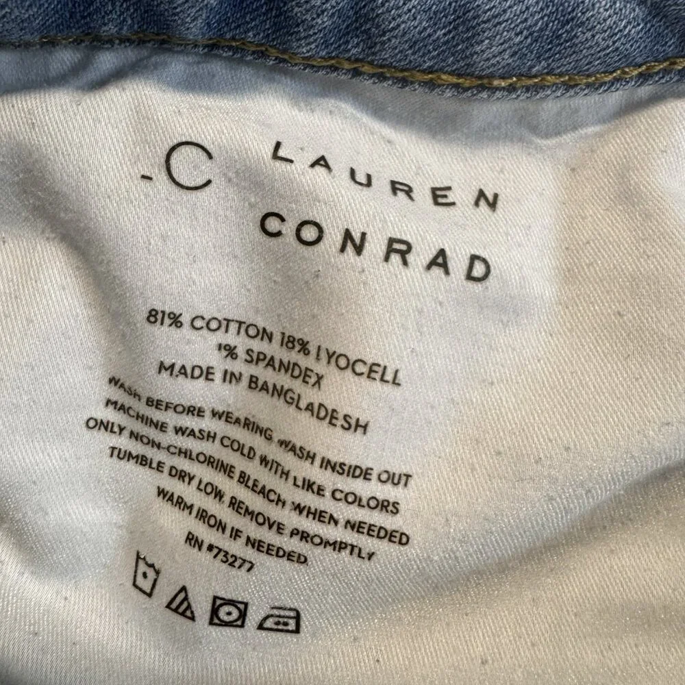 LC Lauren Conrad Wide leg faded jeans size 14 - Picture 5 of 8